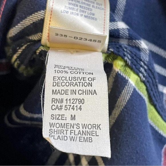 Women’s True Religion Plaid Work Button Up Blouse Or Shirt Western Style, Medium - Picture 4 of 7